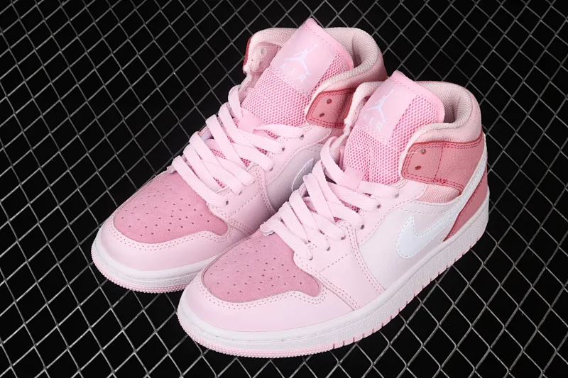 All categories Air Jordan Jordan series basketball shoes Air Jordan 1 Mid Air Jordan 1 Mid AJ1 Joe 1 mid-top series Pink White Pink Foam CW5379-600